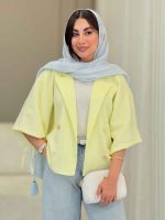 مانتو پانچ آستین بند سوگل کد 6869 - تصویر 2