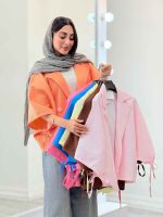 مانتو پانچ آستین بند سوگل کد 6869 - تصویر 21