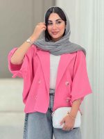 مانتو پانچ آستین بند سوگل کد 6869 - تصویر 7