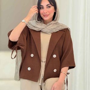 مانتو پانچ آستین بند سوگل کد 6869
