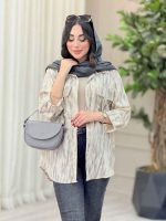 مانتو آستین پاگن سر جیب دو دکمه کد 6721 - تصویر 24
