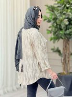 مانتو آستین پاگن سر جیب دو دکمه کد 6721 - تصویر 29