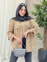 مانتو آستین پاگن سر جیب دو دکمه کد 6721 - تصویر 25