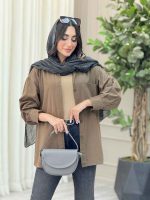 مانتو تک جیب آستین دو دکمه کد 6814 - تصویر 13