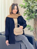 مانتو تک جیب آستین دو دکمه کد 6814 - تصویر 10