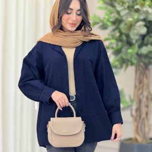 مانتو تک جیب آستین دو دکمه کد 6814