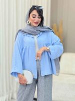 مانتو چین دار نیارا کد 6982 - تصویر 4