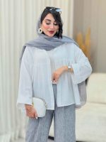 مانتو چین دار نیارا کد 6982 - تصویر 10