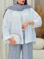 مانتو چین دار نیارا کد 6982 - تصویر 3