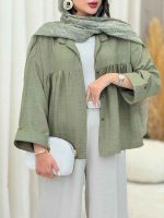 مانتو چین دار نیارا کد 6982 - تصویر 7