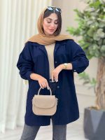 مانتو کتان بغل سه دکمه جیب پایین کد 6958 - تصویر 23