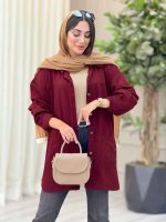 مانتو کتان بغل سه دکمه جیب پایین کد 6958 - تصویر 15