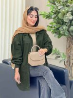 مانتو کتان بغل سه دکمه جیب پایین کد 6958 - تصویر 16
