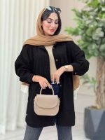 مانتو کتان بغل سه دکمه جیب پایین کد 6958 - تصویر 4