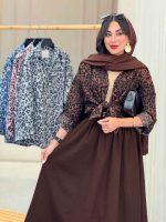 مانتو طرح پلنگی آستین پاگن کد 6978 - تصویر 3