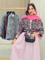 مانتو طرح پلنگی آستین پاگن کد 6978 - تصویر 15