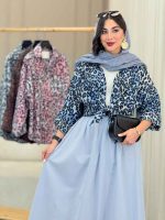 مانتو طرح پلنگی آستین پاگن کد 6978 - تصویر 6