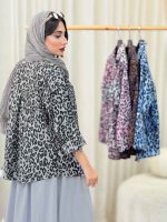 مانتو طرح پلنگی آستین پاگن کد 6978 - تصویر 10