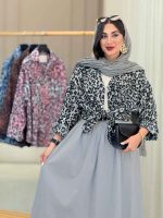 مانتو طرح پلنگی آستین پاگن کد 6978 - تصویر 13
