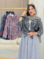 مانتو طرح پلنگی آستین پاگن کد 6978 - تصویر 2