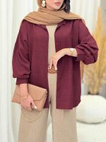 مانتو آستین پیله پریهان کد 6981 - تصویر 2