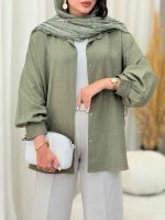 مانتو آستین پیله پریهان کد 6981 - تصویر 26