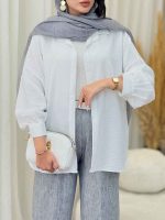 مانتو آستین پیله پریهان کد 6981 - تصویر 5