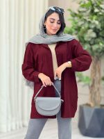 مانتو بغل سه دکمه دو جیب پیله کد 6959