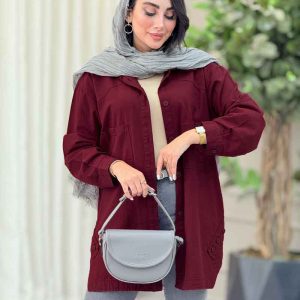مانتو بغل سه دکمه دو جیب پیله کد 6959