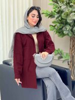 مانتو بغل سه دکمه دو جیب پیله کد 6959 - تصویر 13