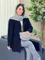 مانتو بغل سه دکمه دو جیب پیله کد 6959 - تصویر 20