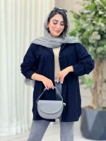 مانتو بغل سه دکمه دو جیب پیله کد 6959 - تصویر 12
