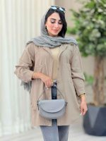 مانتو بغل سه دکمه دو جیب پیله کد 6959 - تصویر 3