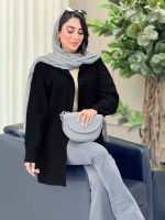 مانتو بغل سه دکمه دو جیب پیله کد 6959 - تصویر 4