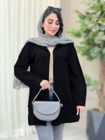 مانتو بغل سه دکمه دو جیب پیله کد 6959 - تصویر 8