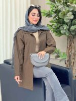 مانتو بغل سه دکمه دو جیب پیله کد 6959 - تصویر 15
