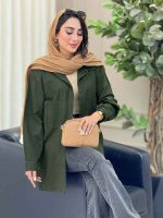 مانتو بغل سه دکمه دو جیب پیله کد 6959 - تصویر 5