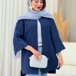 مانتو برش دار جلو باز کد 6994