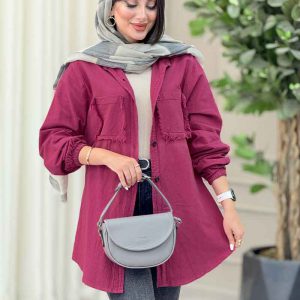 مانتو دو جیب ریش دار آستین کش کد 7007