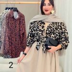 شومیز طرح پلنگی تک جیب کد 7000