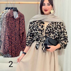 شومیز طرح پلنگی تک جیب کد 7000