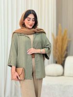 مانتو تک جیب آستین پاگن آندیا کد 6932 - تصویر 19