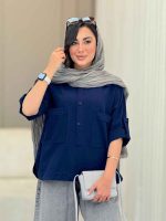 مانتو پشت دکمه سامیا کد 6937 - تصویر 19