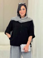 مانتو پشت دکمه سامیا کد 6937 - تصویر 9