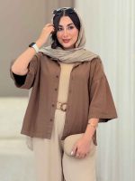 شومیز پشت پیله ملیکا کد 6816 - تصویر 14
