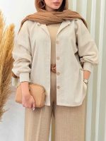 مانتو بغل سه دکمه الیسا کد 6848 - تصویر 10