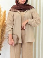 مانتو بغل سه دکمه الیسا کد 6848 - تصویر 7