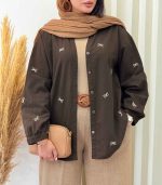 شومیز لینن پاپیون کد 6902