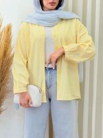 شومیز لینن پاپیون کد 6902 - تصویر 2