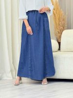 دامن جین کمرکش کد 6591 - تصویر 6
